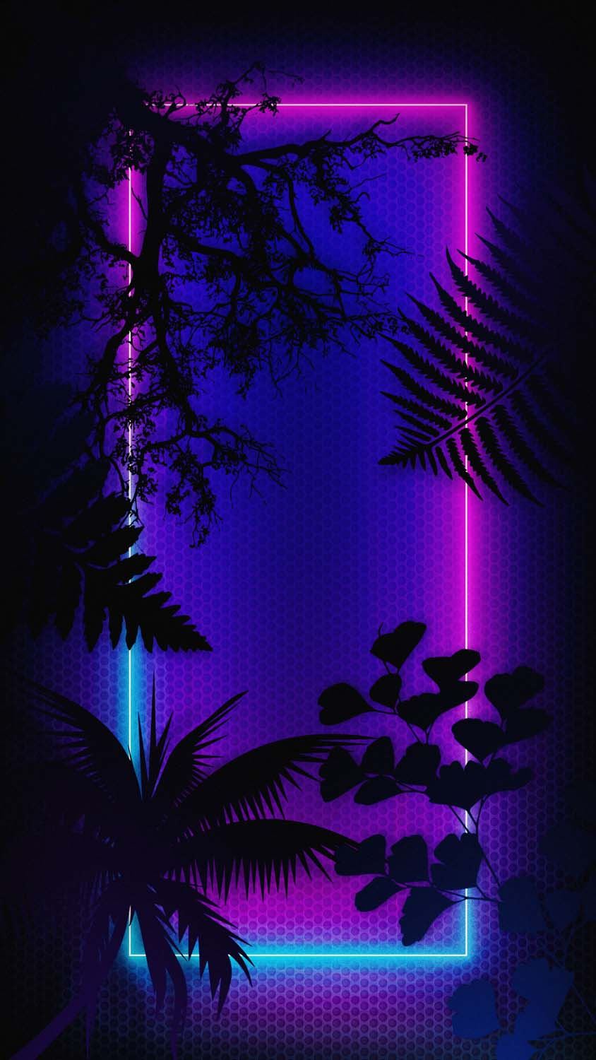 Neon Frame Rectangle IPhone Wallpaper HD  IPhone Wallpapers