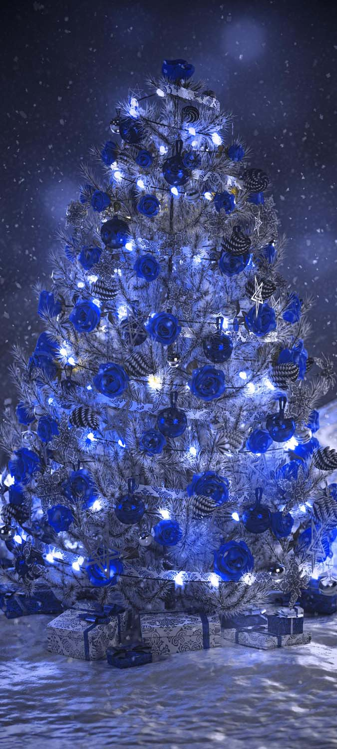 Christmas Tree Blue IPhone Wallpaper HD  IPhone Wallpapers