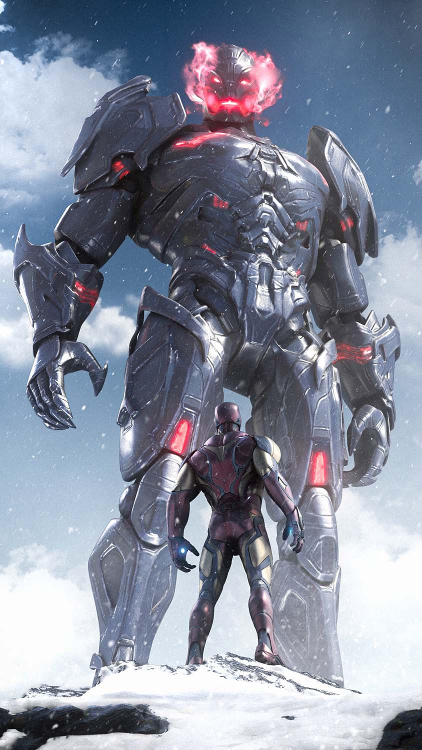 Ironman Vs Giant Ultron IPhone Wallpaper HD  IPhone Wallpapers