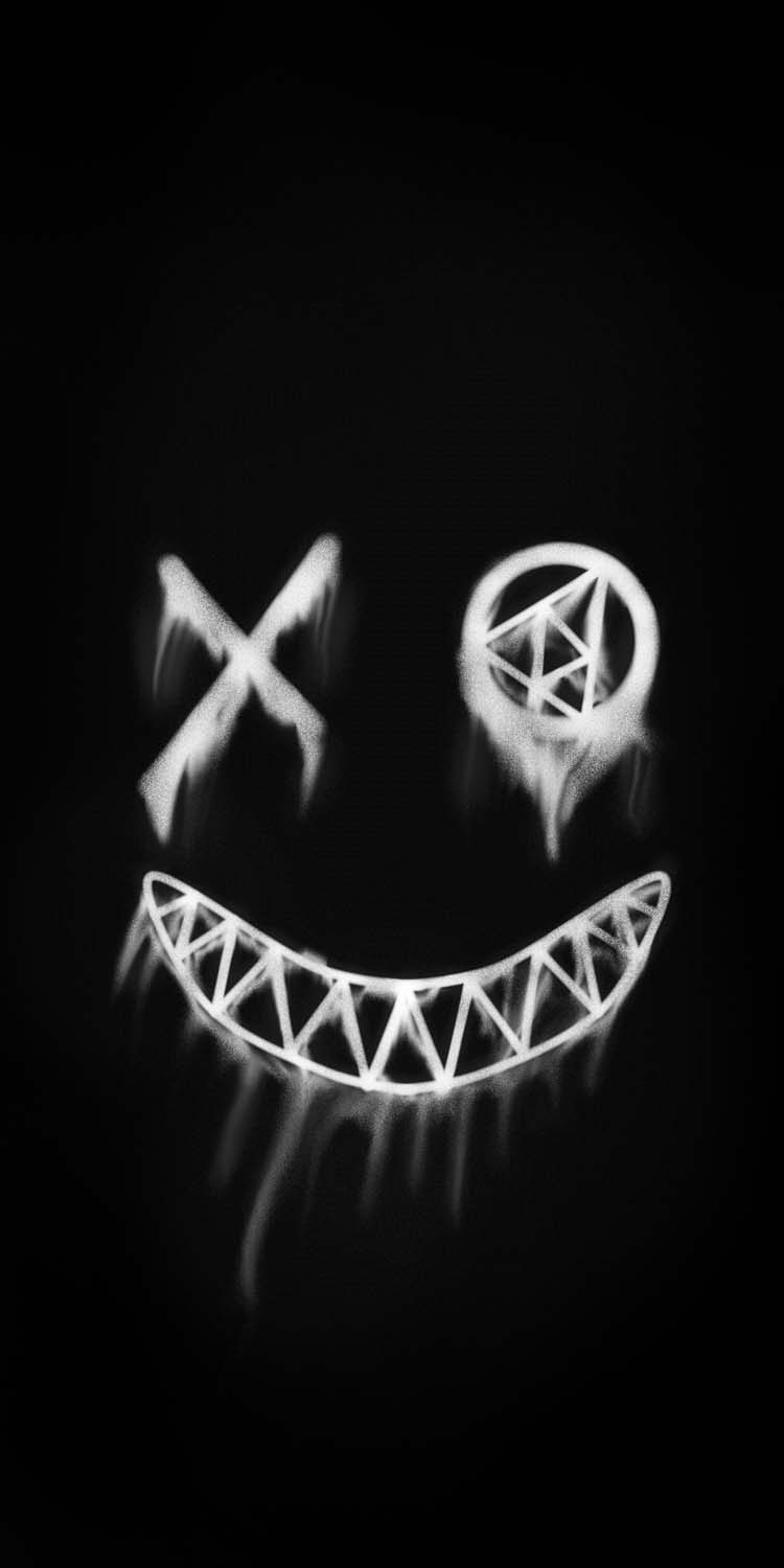 Smiley Glitch Dark Black Wallpaper HD Artist 4K Wallpapers Images and  Background  Wallpapers Den