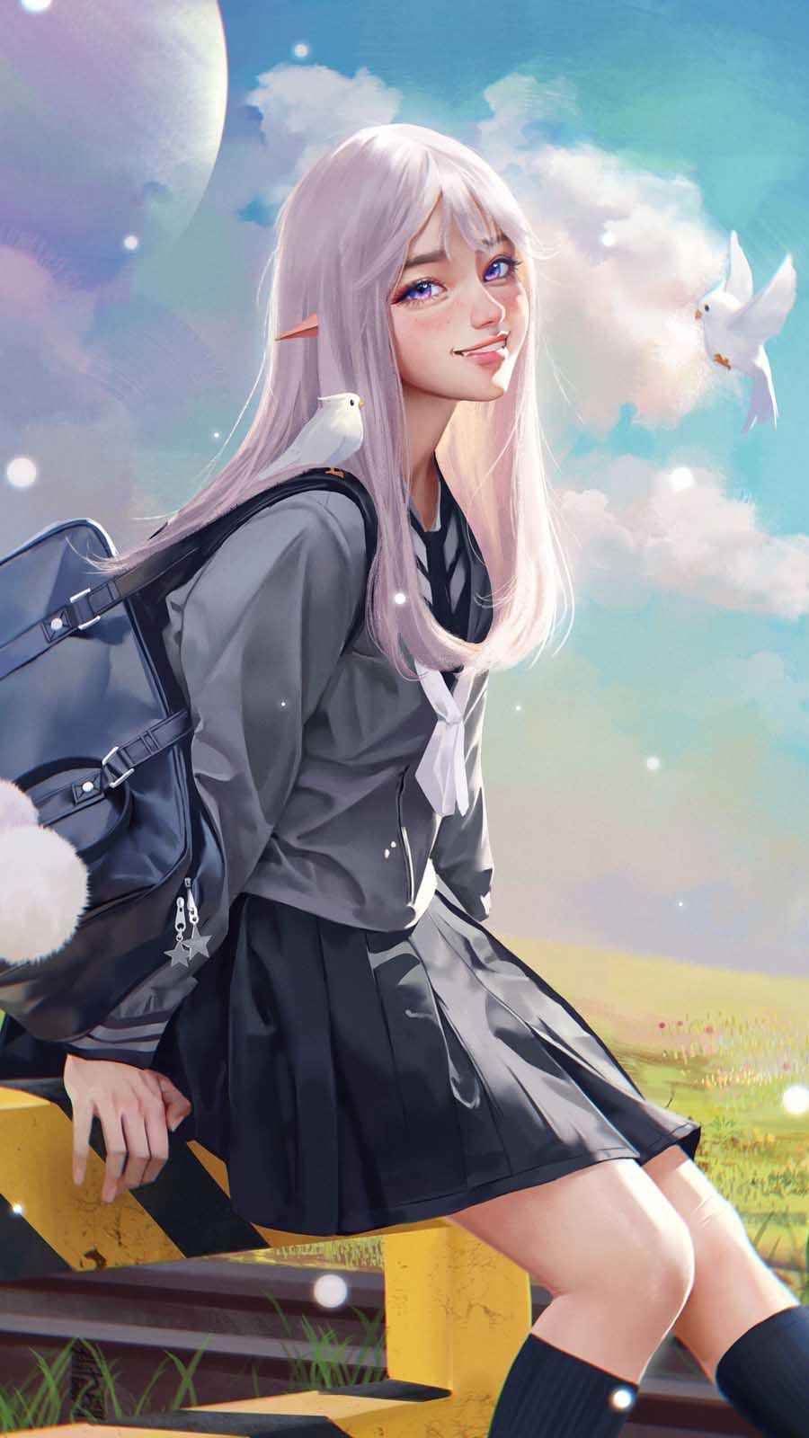 Fantacy School Girl IPhone Wallpaper HD  IPhone Wallpapers