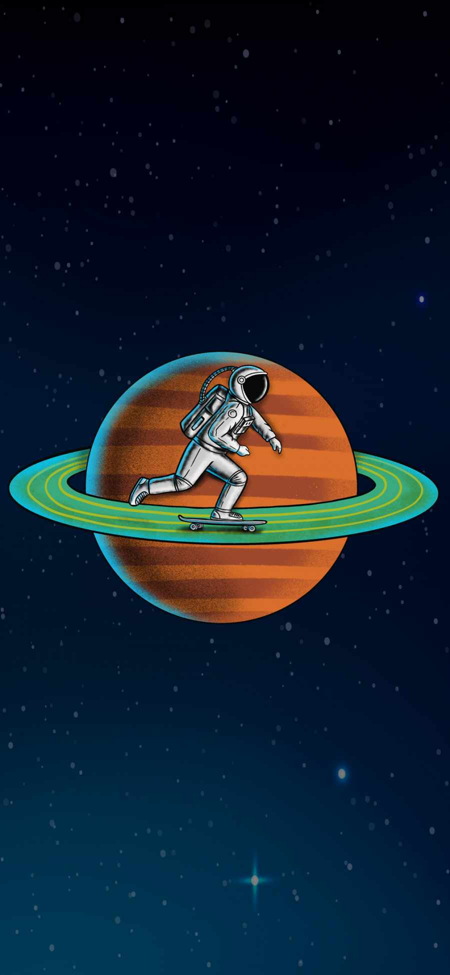 Astronaut And Skateboard IPhone 13 Wallpaper  IPhone Wallpapers