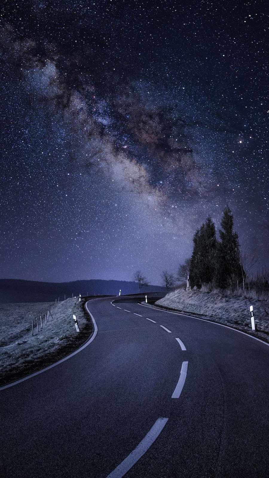 Star Night Road 4K IPhone Wallpaper  IPhone Wallpapers