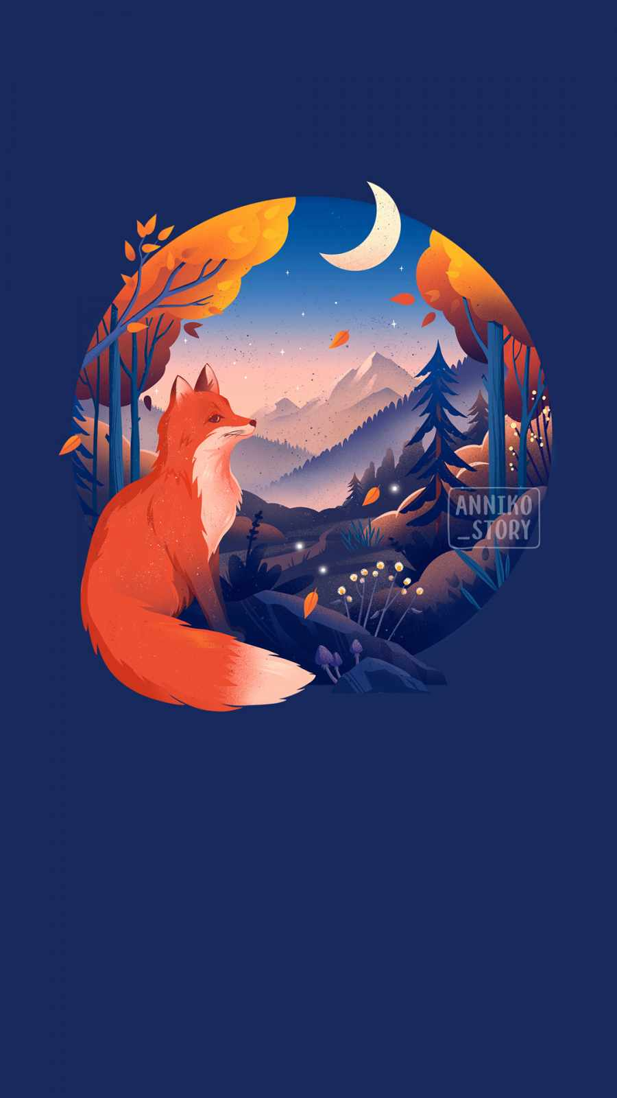 Autumn Fox Magic Forest IPhone 13 Wallpaper  IPhone Wallpapers