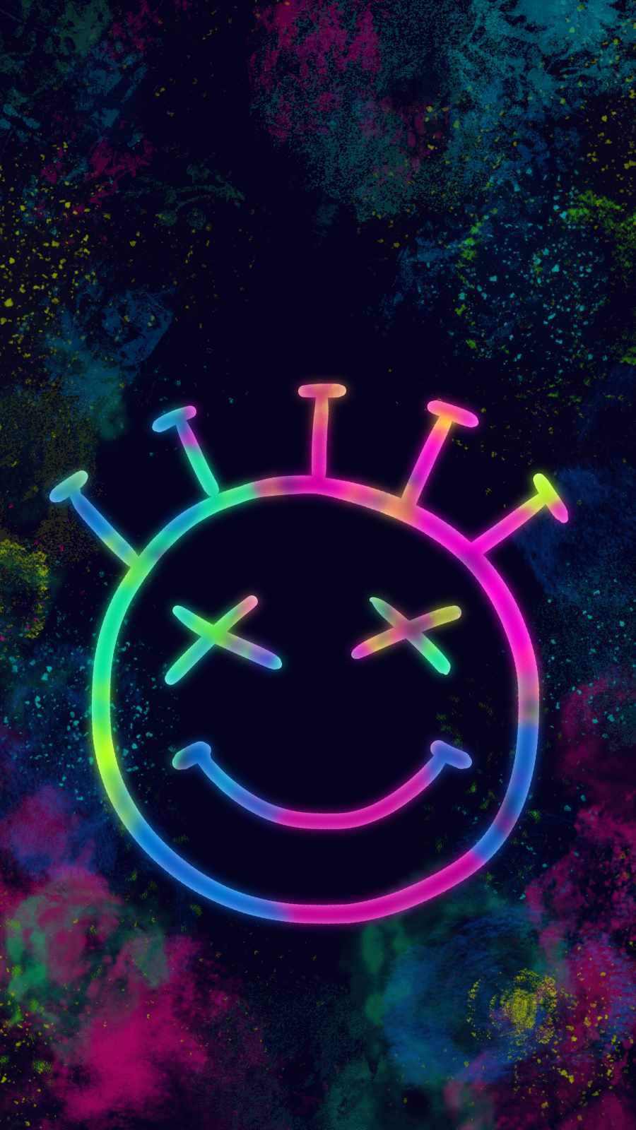Neon Face IPhone 13 Wallpaper  IPhone Wallpapers