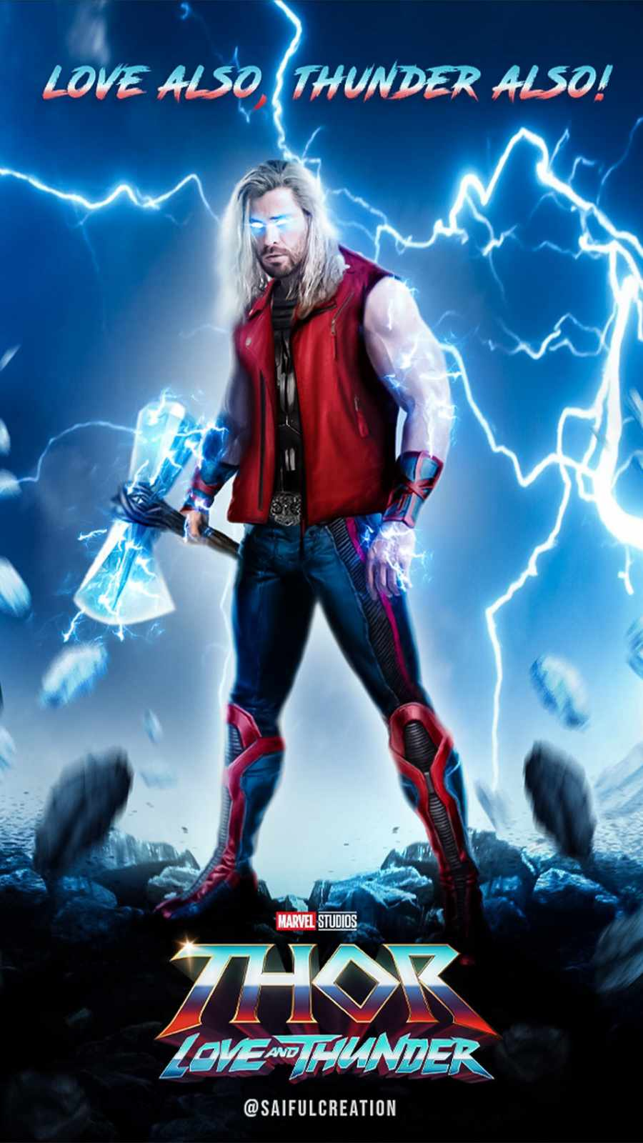 Thor Love And Thunder Art Poster IPhone Wallpaper  IPhone Wallpapers