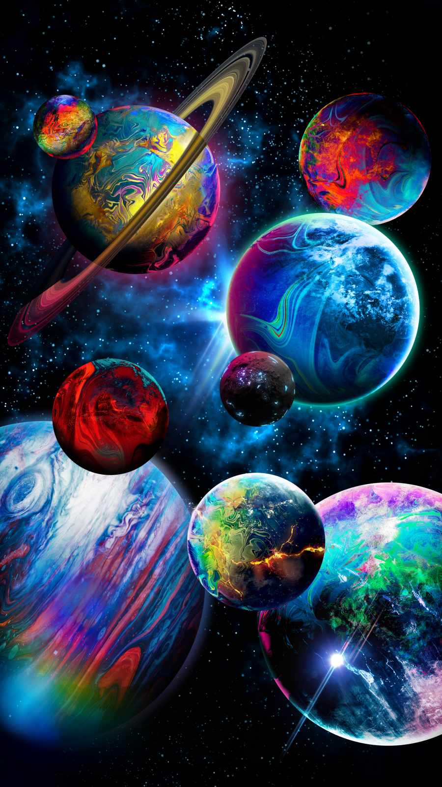 Planets Of Solar System IPhone Wallpaper  IPhone Wallpapers