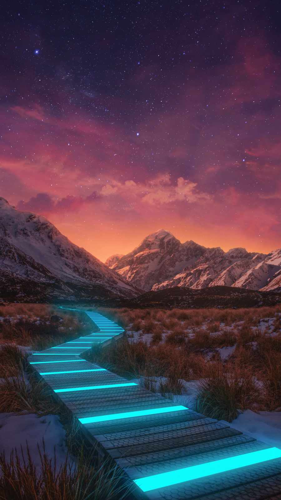 Neon Ramp To The Mountains IPhone Wallpaper  IPhone Wallpapers