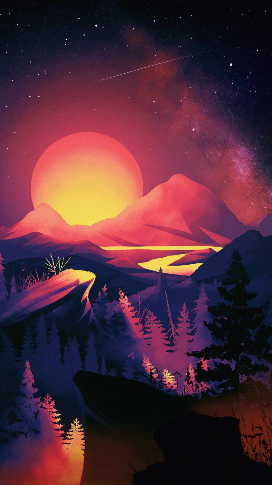 Mountain Sunrise Scenery IPhone Wallpaper  IPhone Wallpapers