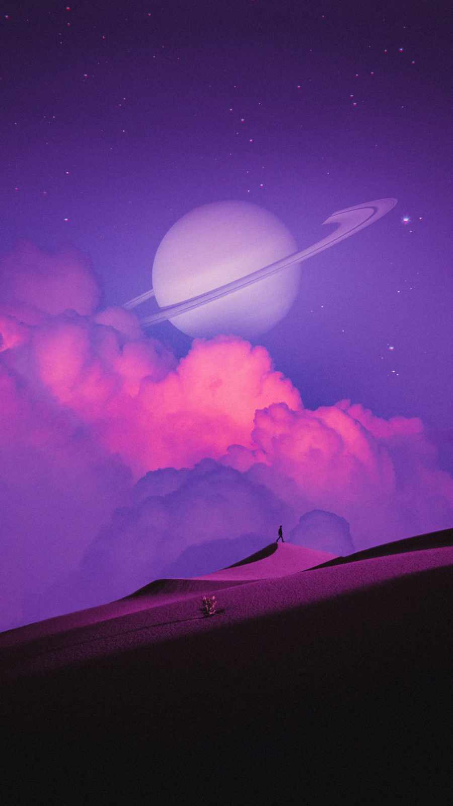 Walking On Saturn Moon IPhone Wallpaper  IPhone Wallpapers