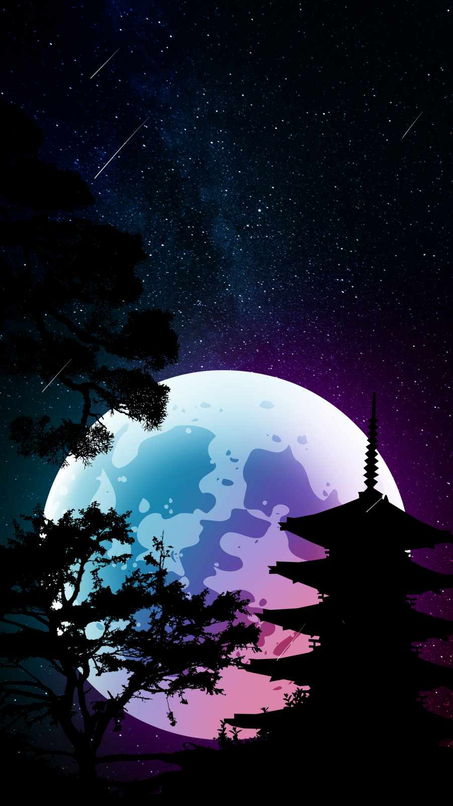 Japan Moon IPhone Wallpaper  IPhone Wallpapers