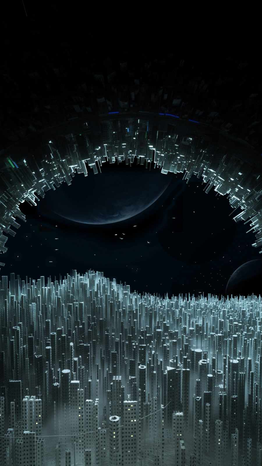 City In Space IPhone Wallpaper  IPhone Wallpapers
