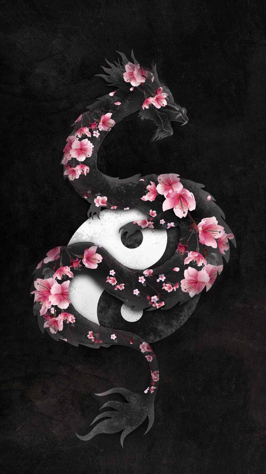 Flower Dragon IPhone Wallpaper  IPhone Wallpapers
