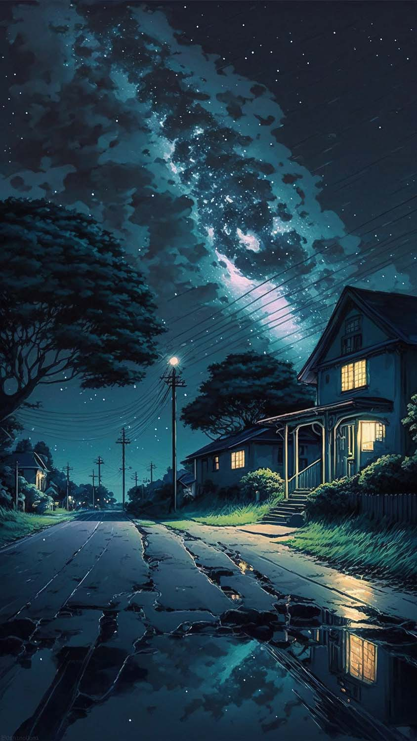 Starry Night Street IPhone Wallpaper HD  IPhone Wallpapers