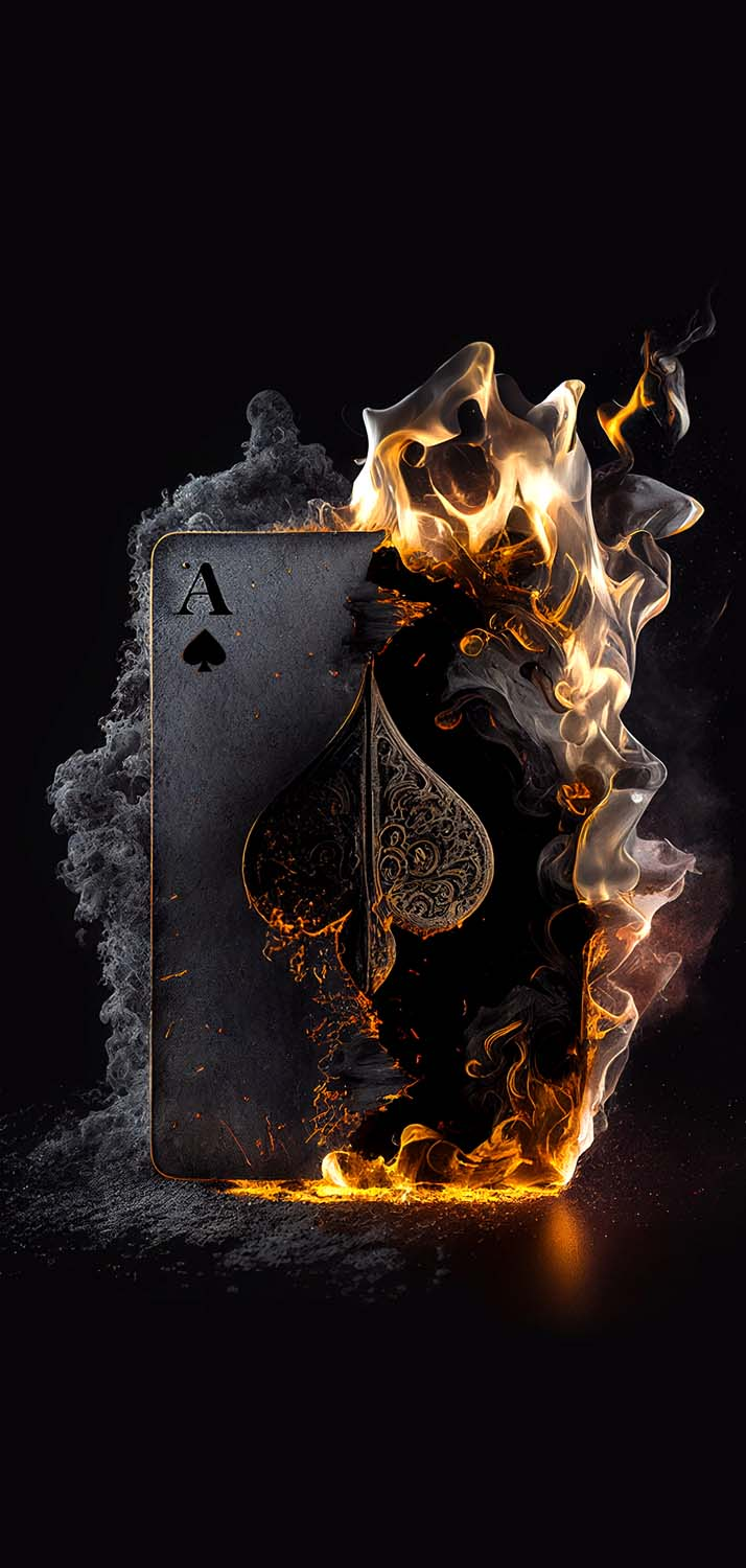 Burning Ace Card Poker IPhone Wallpaper HD  IPhone Wallpapers