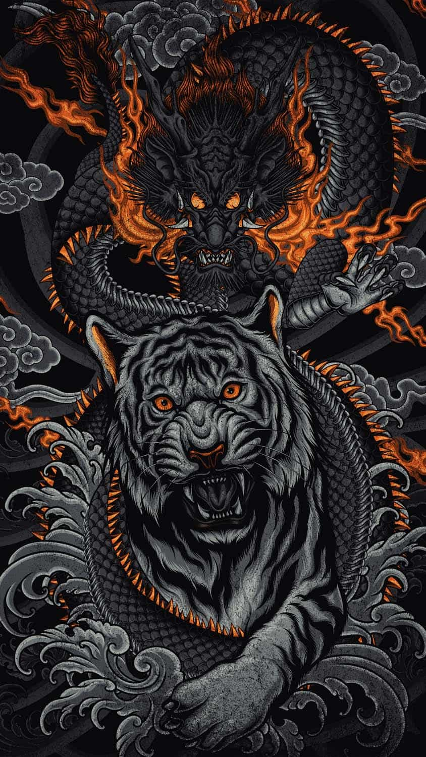 Dragon Vs Tiger IPhone Wallpaper HD  IPhone Wallpapers