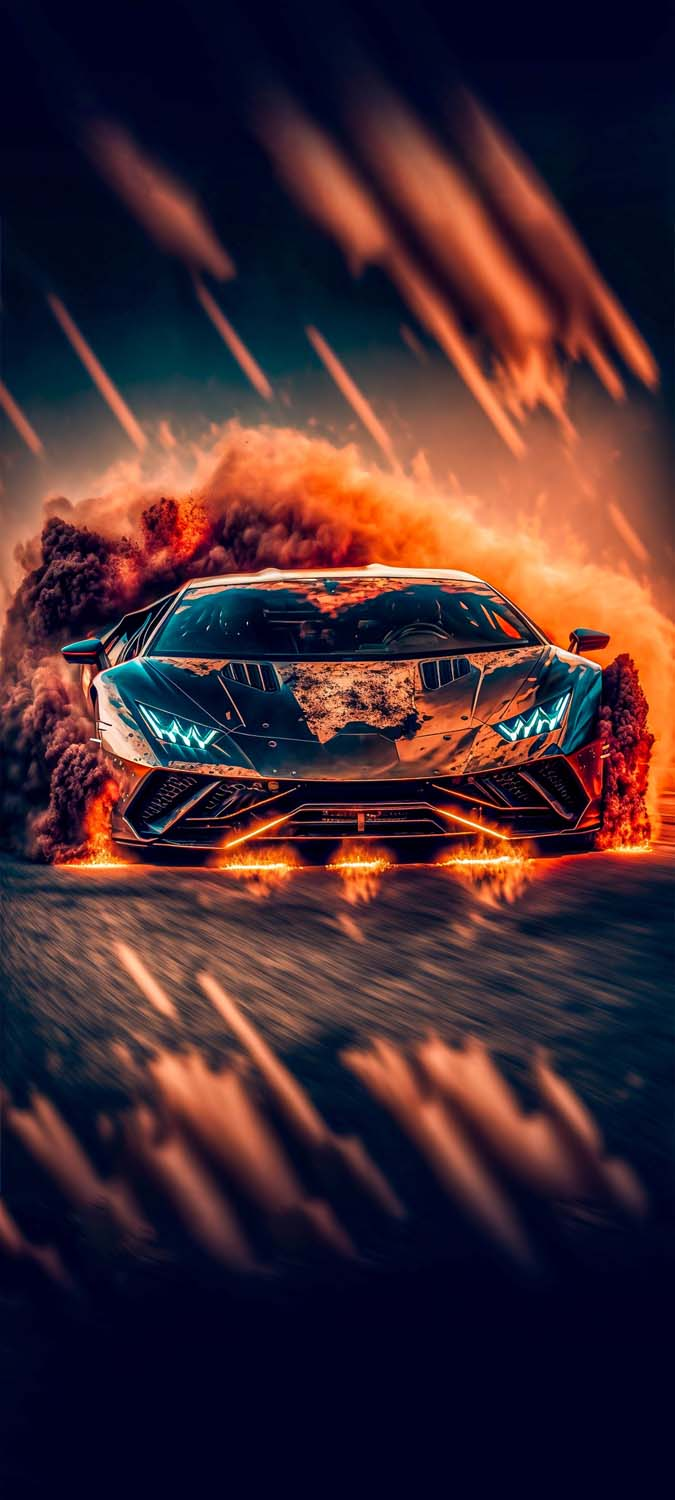 Download The Blue Lamborghini Huracan Is Shown In The Dark Wallpaper   Wallpaperscom