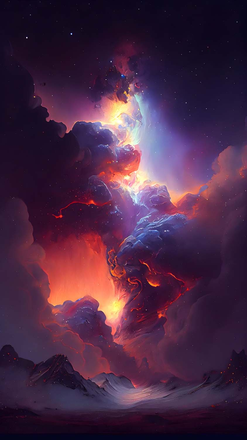 Cosmic Mountains IPhone Wallpaper HD  IPhone Wallpapers
