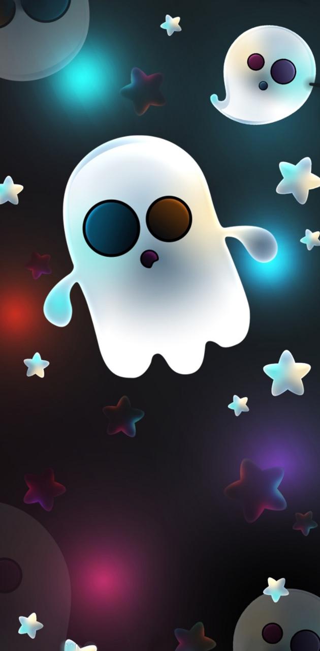 Free Vectors  Dream cute Halloween ghost wallpaper