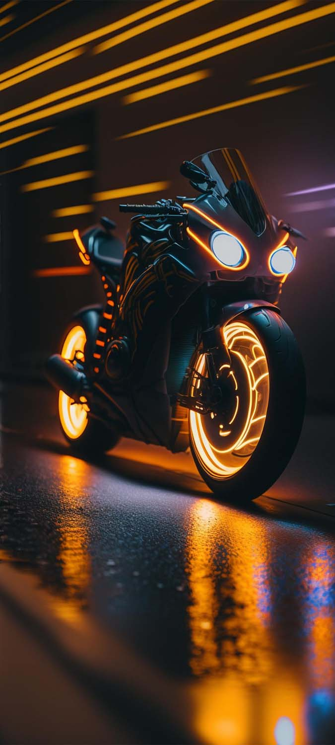 Neon Glowing Bike IPhone Wallpaper HD  IPhone Wallpapers