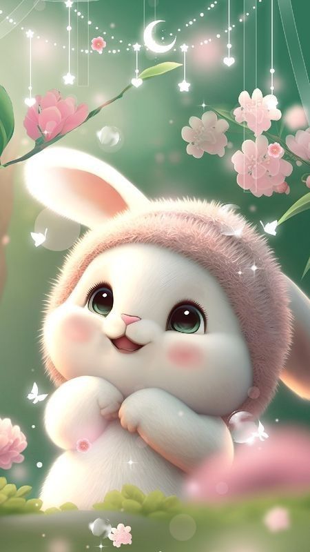Cute cartoon rabbit HD wallpapers  Pxfuel