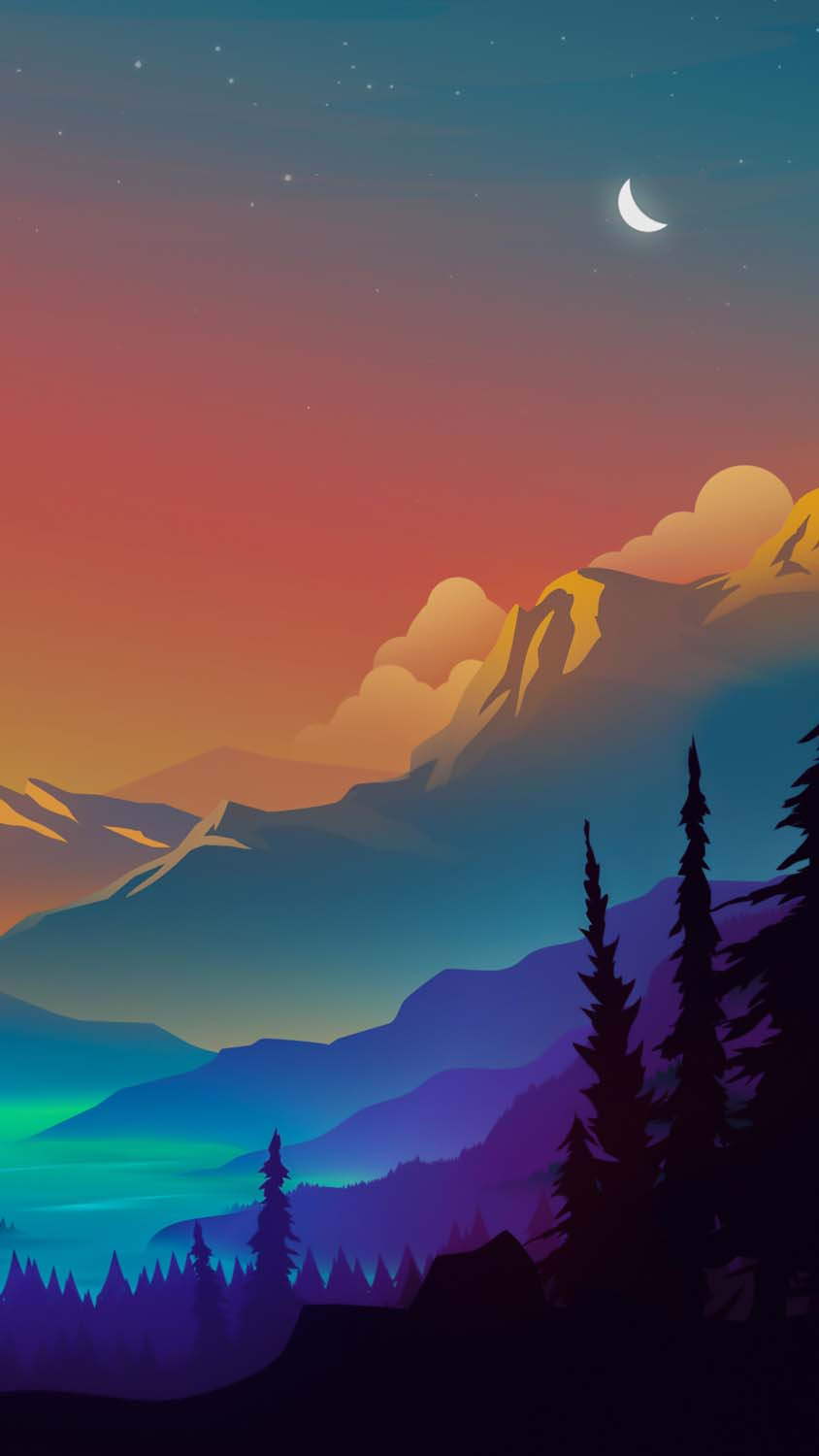 Mountains And Forest Minimal