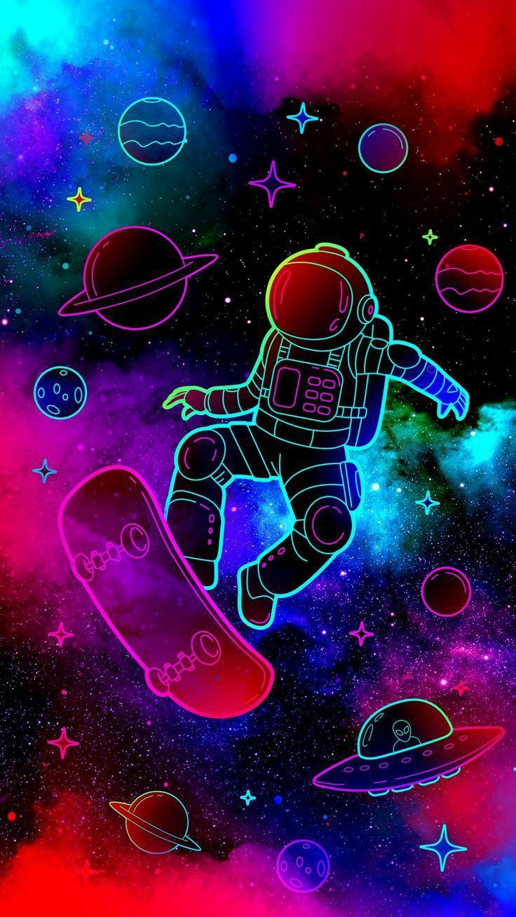 Astronaut swimming in galaxy wallpaper  YouTube