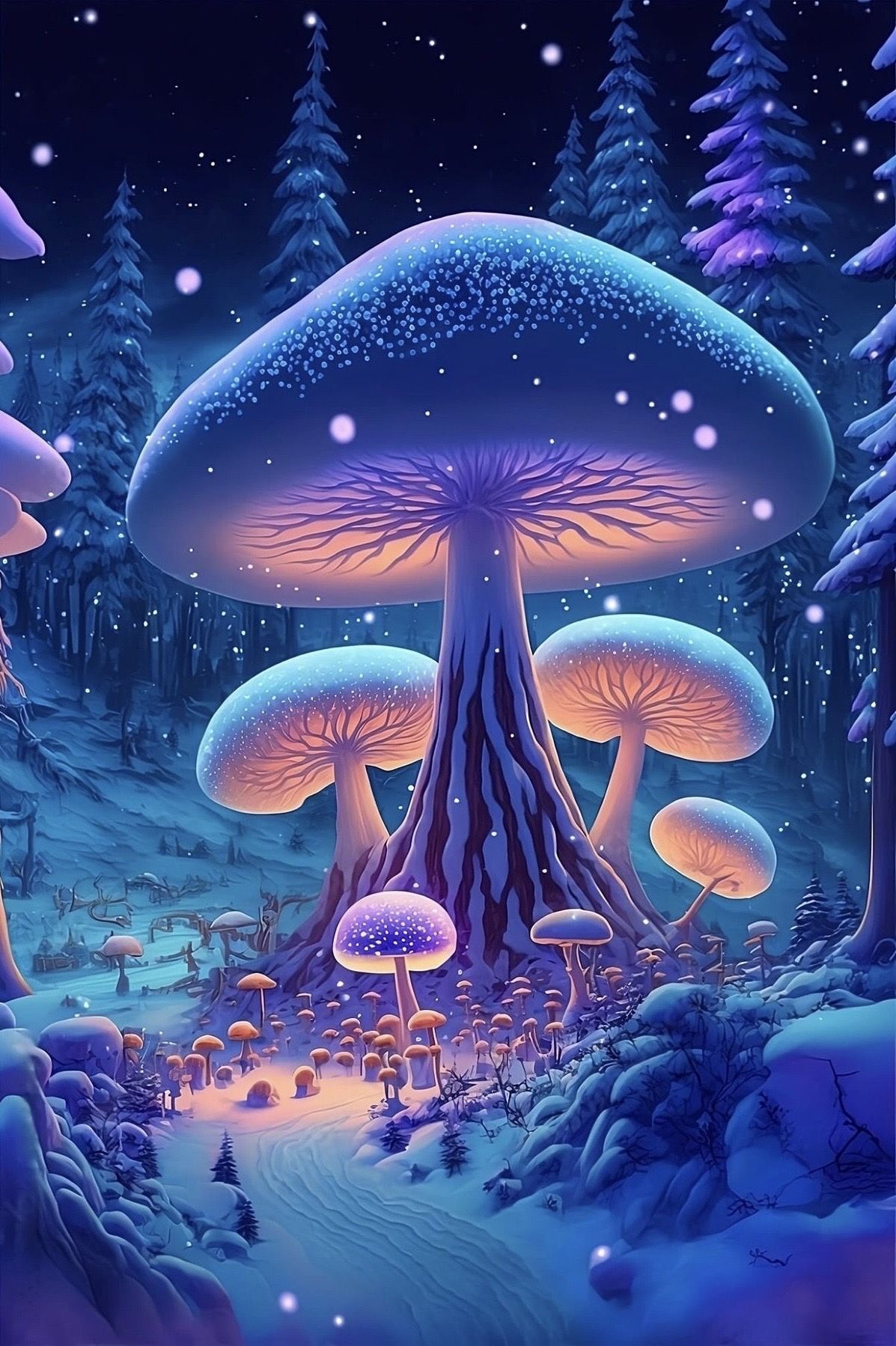 Natural Red Mushroom Desktop Background HD Wallpaper