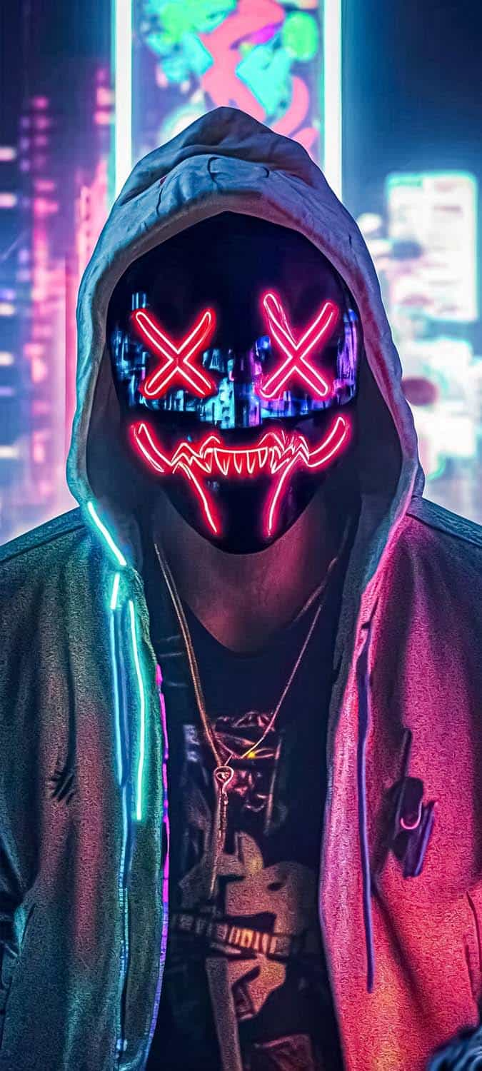 The Hoodie Neon Mask