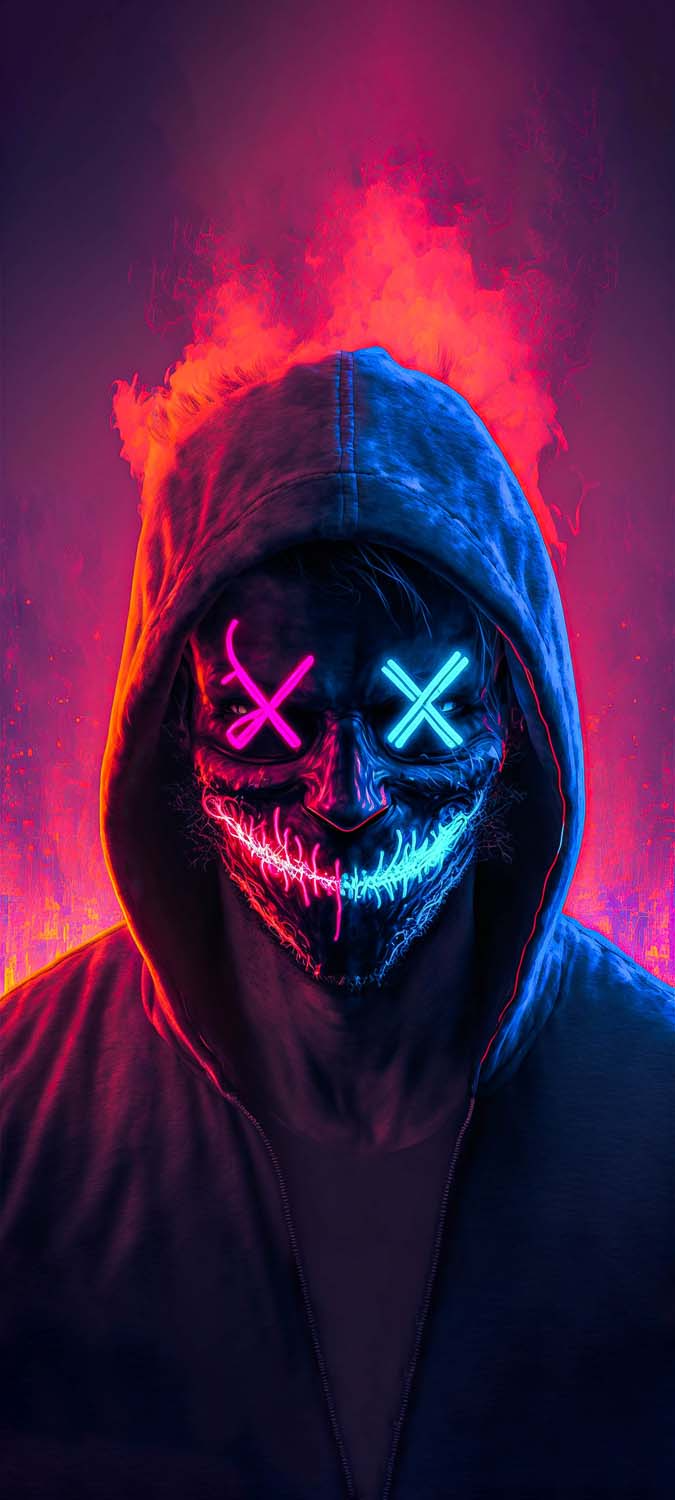 Neon Mask Wallpaper Parallax APK for Android Download