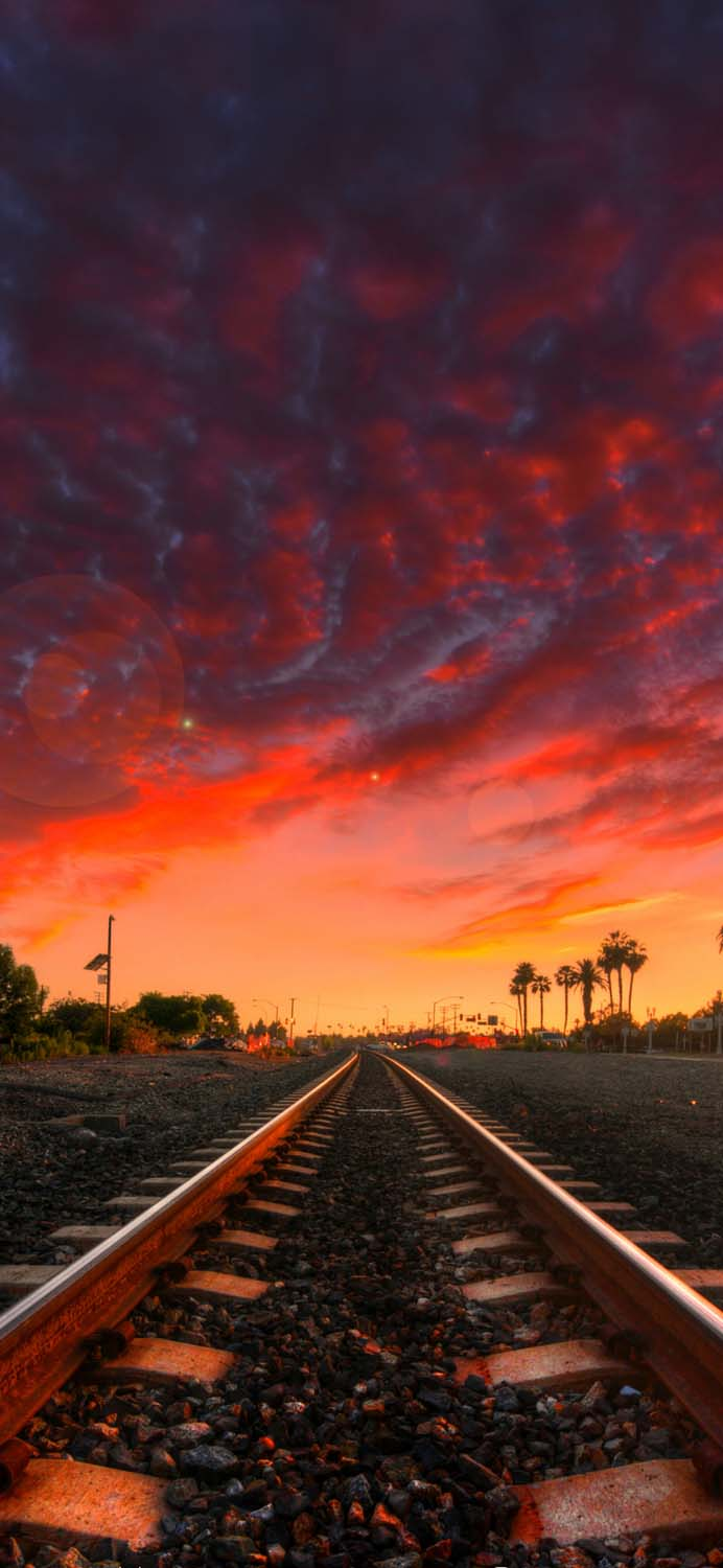 Cloudy Sunset Railroad