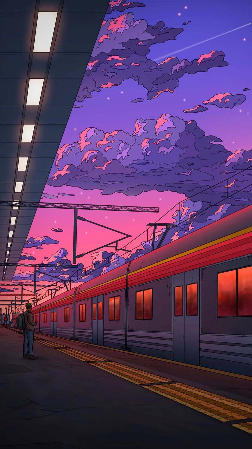 Train Station Wallpaper Download | MOONAZ