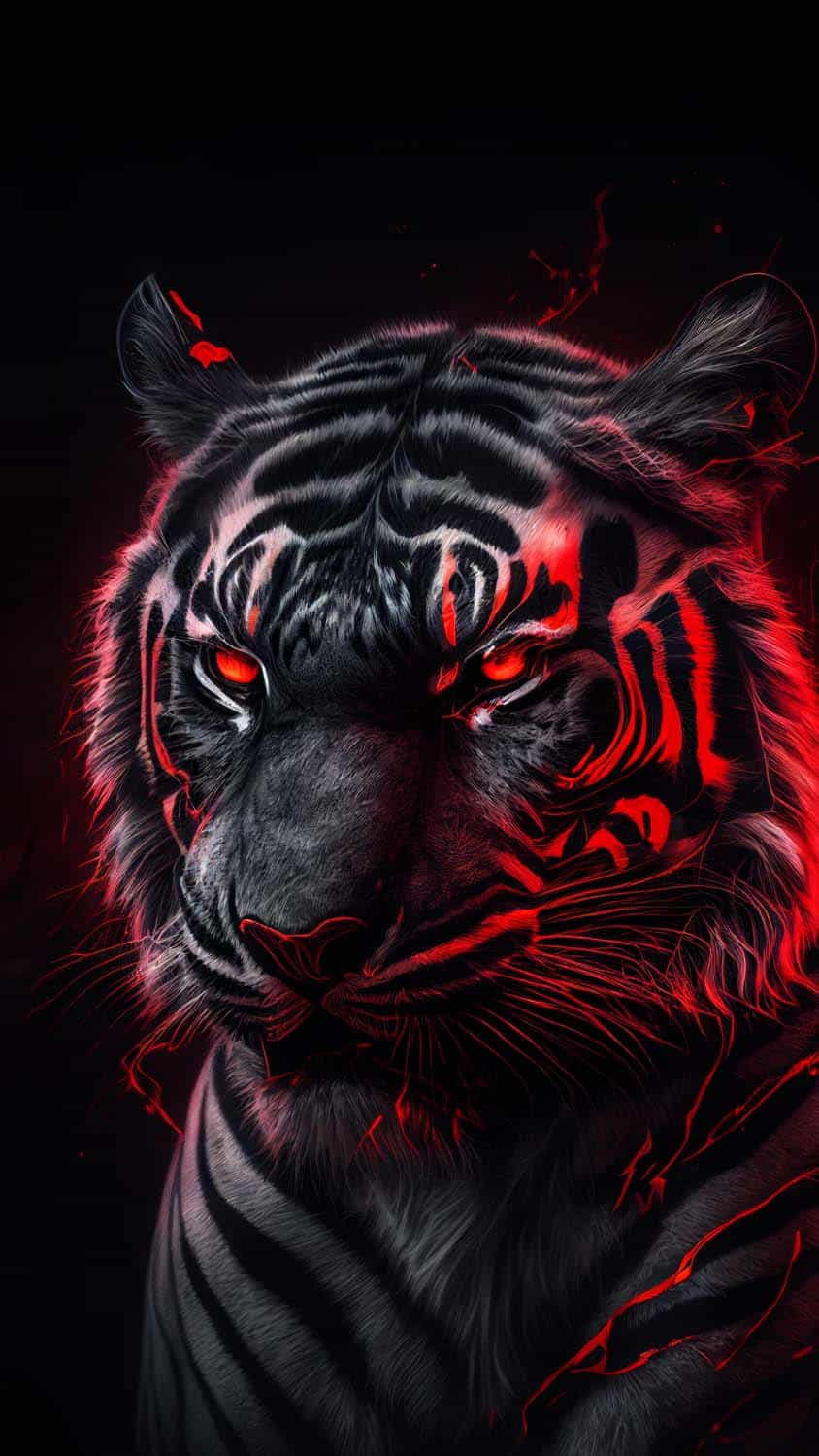 Black Tiger With A Dark Background Black Tiger Pictures Background Image  And Wallpaper for Free Download