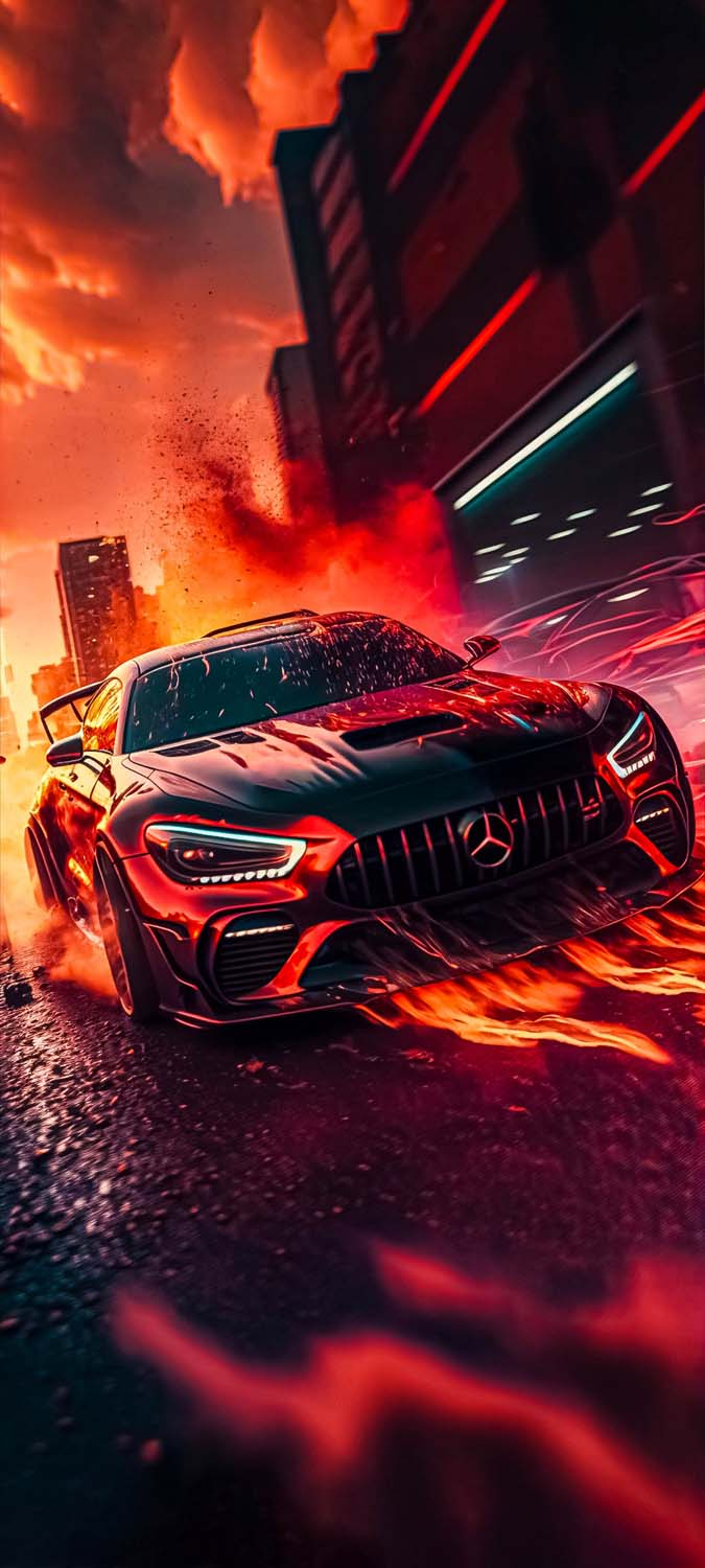 AMG GT On Fire