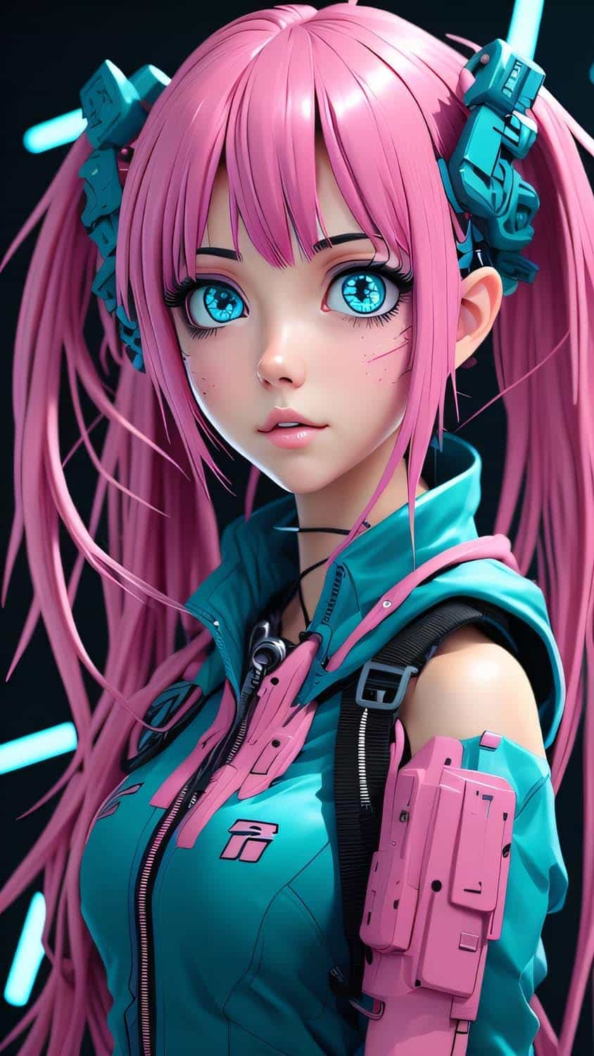 Gaming Girl Pink Hairs Anime