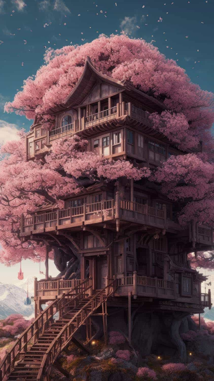 Cherry Blossom Tree House