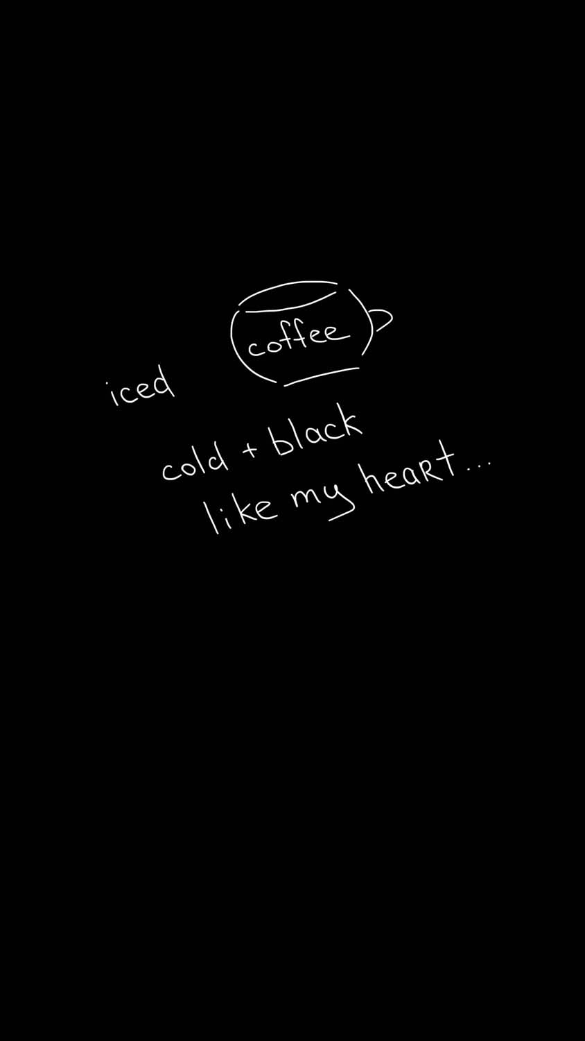 Cold Black Coffee Like My Heart