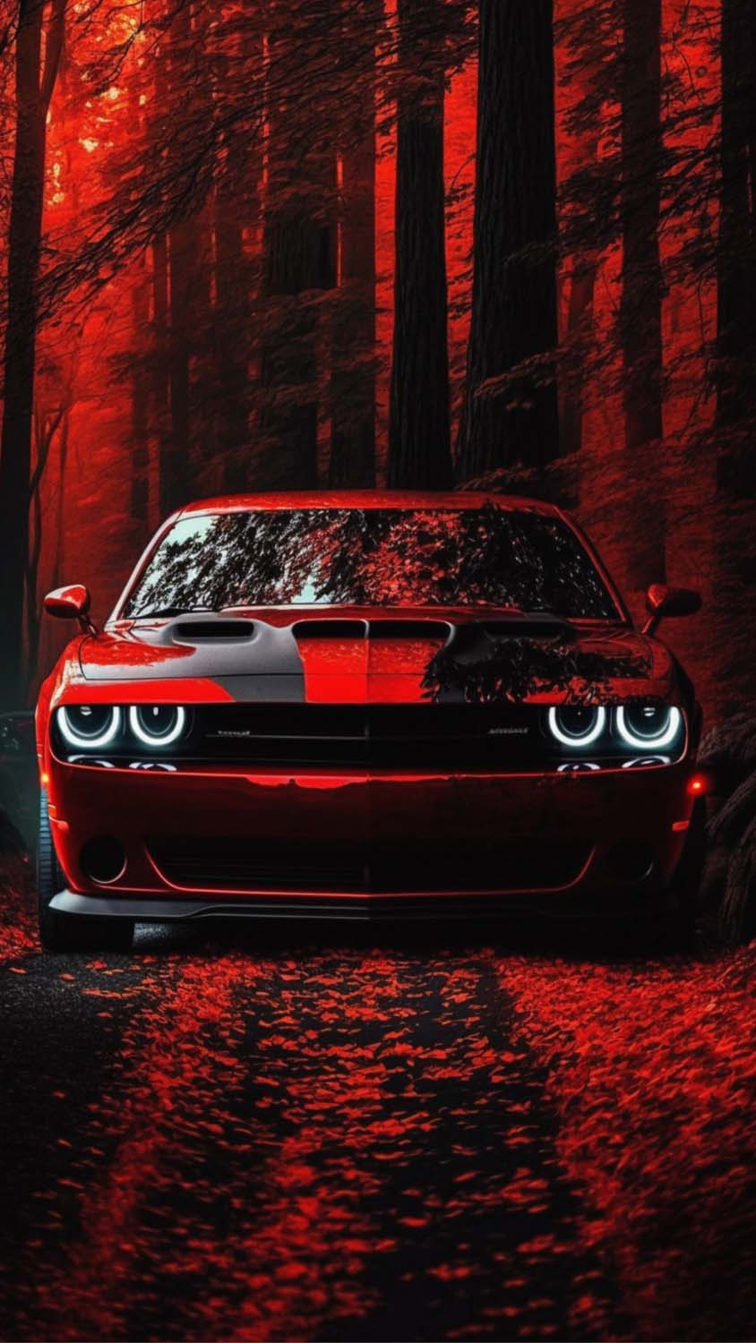 Dodge Challenger Wallpapers in the Style, Generative AI Stock Illustration  - Illustration of emblem, silhouette: 282431448