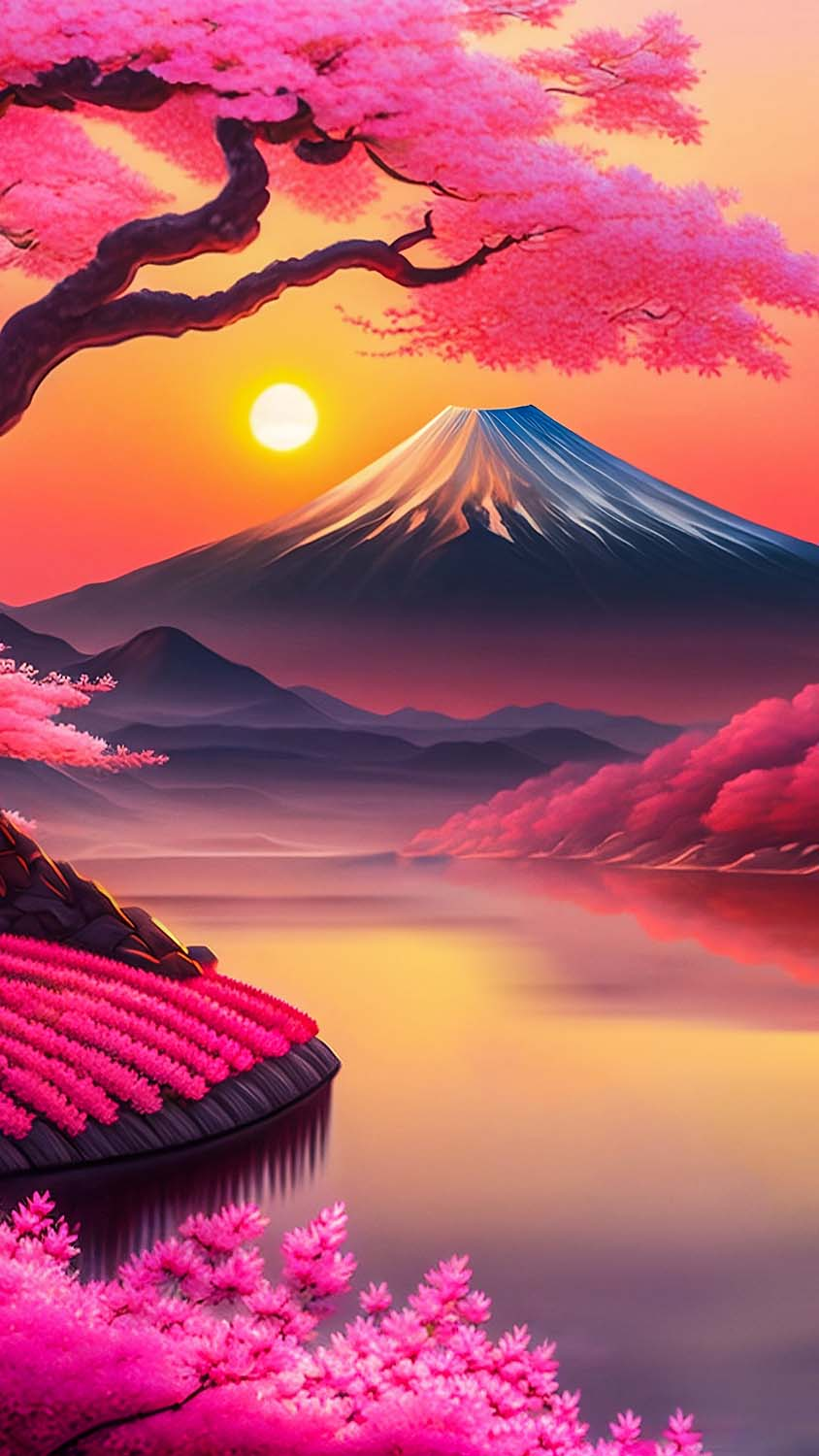 Mount Fuji Lake Night Stars iPhone Wallpaper  iPhone Wallpapers