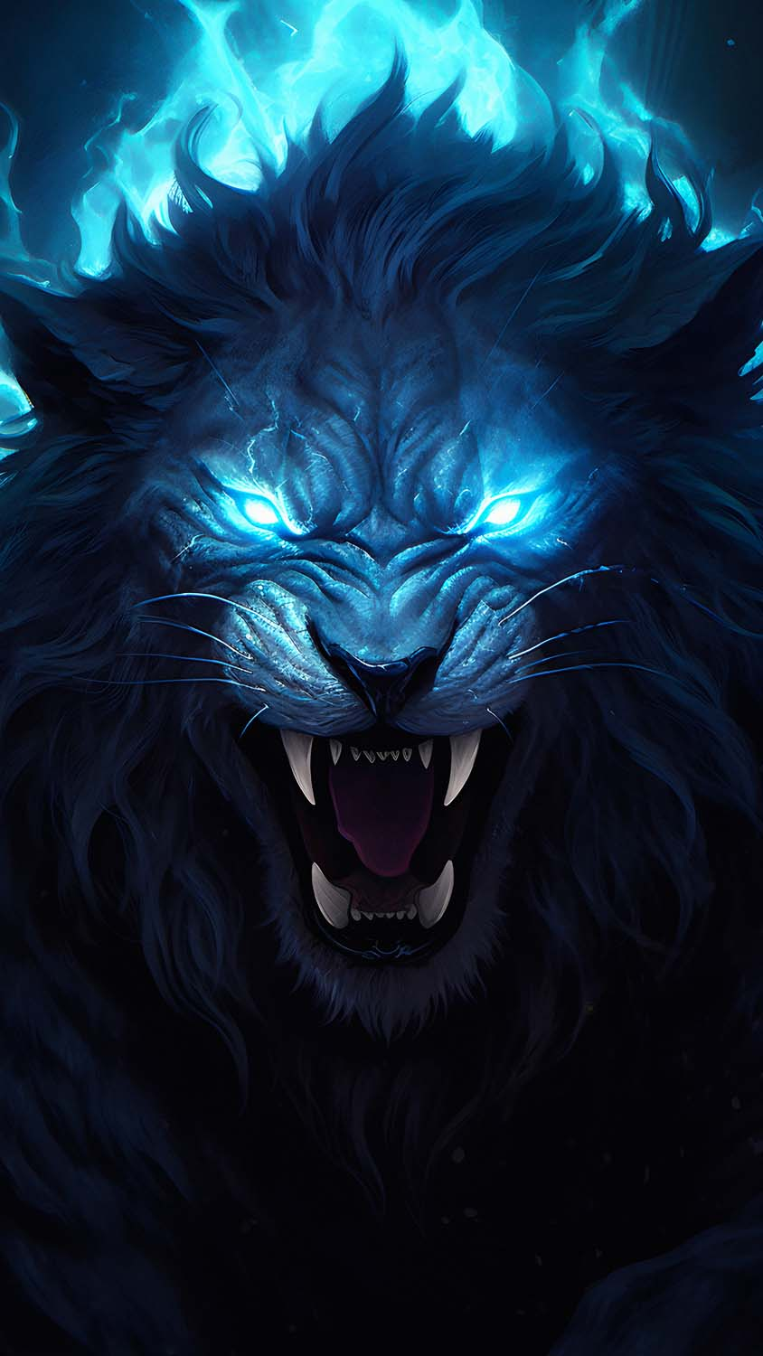 Blue Lion  Lion Wallpaper Download  MobCup