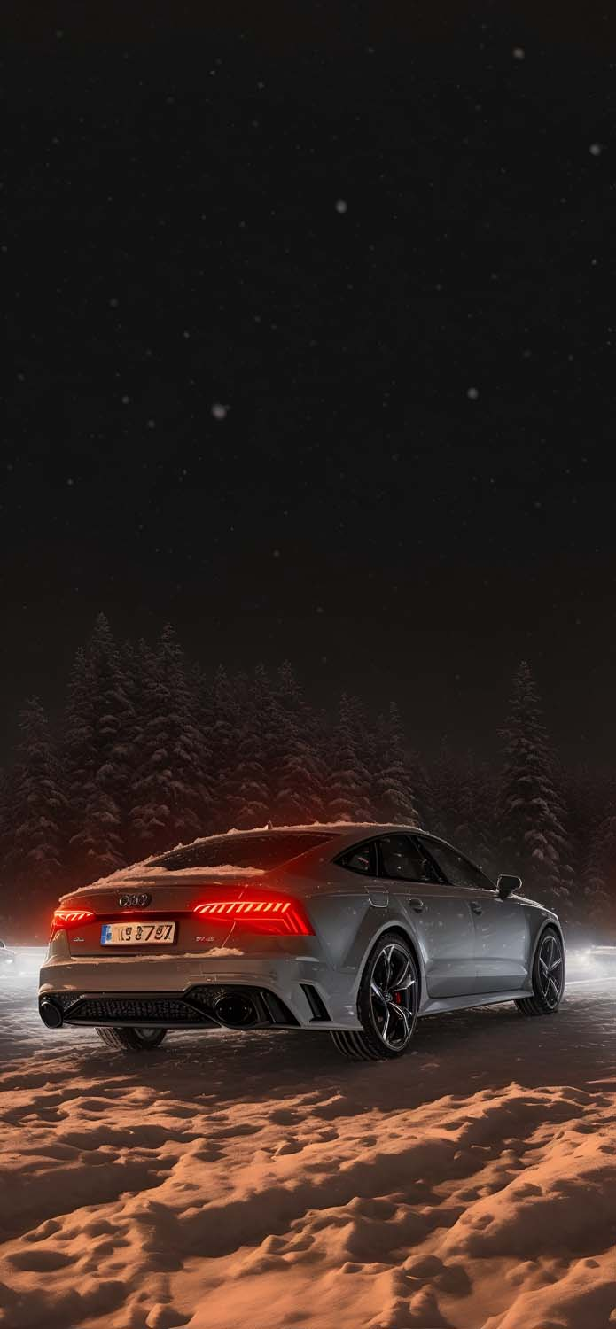 Manually crop Audi RS7 White Front view Night wallpaper to 1152x720  resolution to your desktop