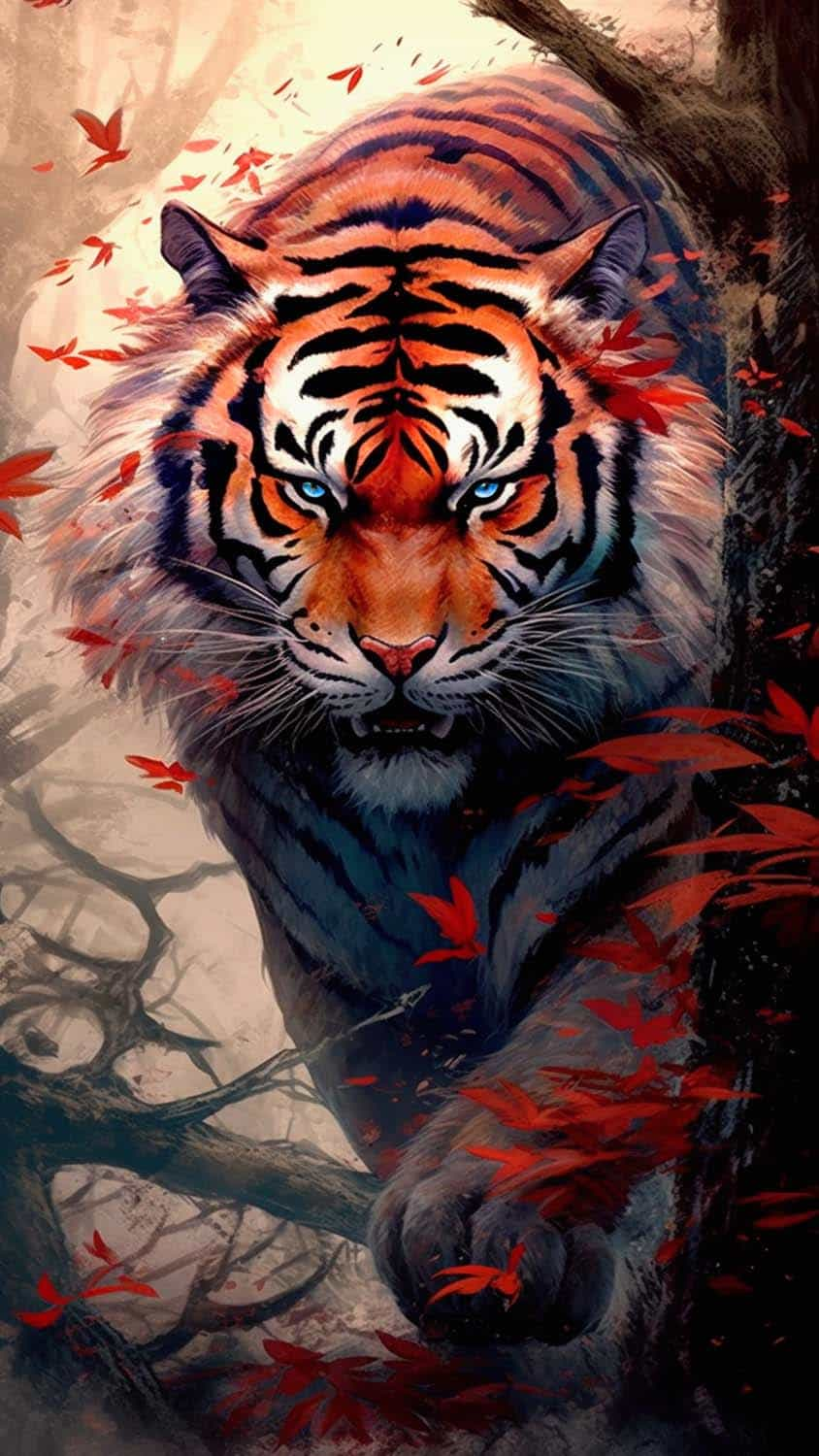 Wild Tiger Art iPhone Wallpaper  iPhone Wallpapers