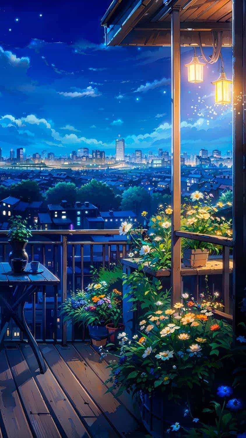 Evening Balcony City View IPhone Wallpaper 4K  IPhone Wallpapers