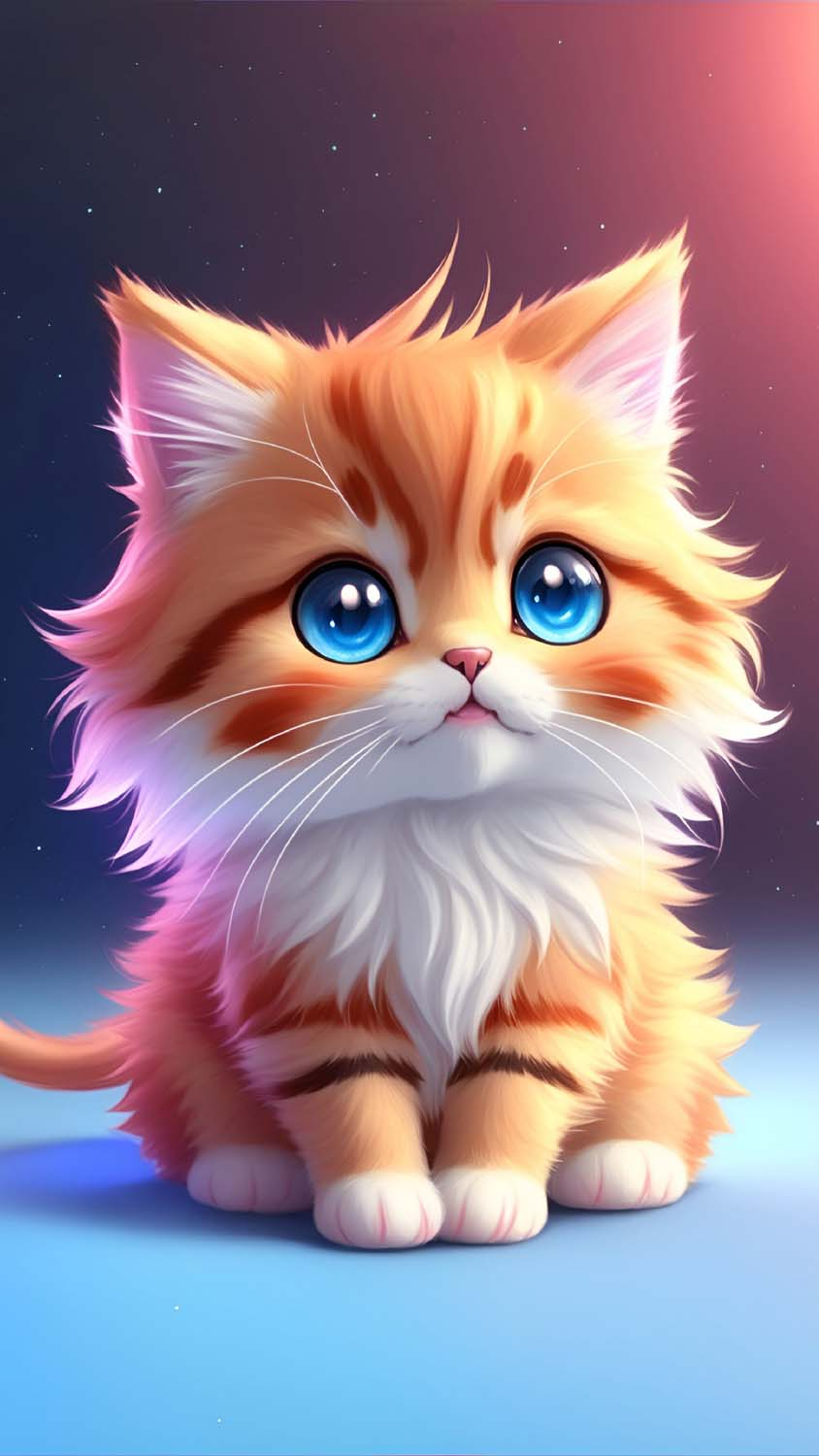 Cute Cat White Art Wallpapers - Cute Cat Wallpapers for iPhone 4k