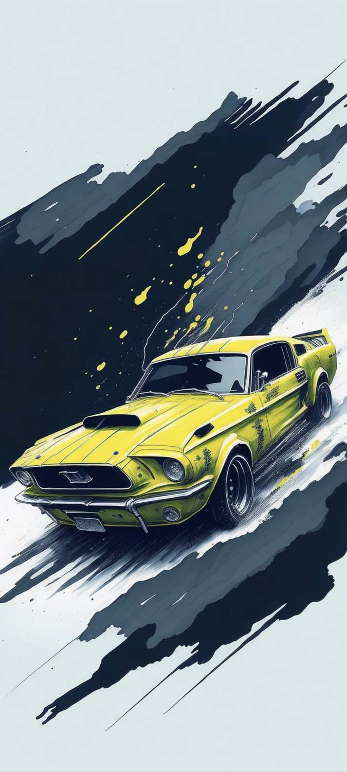 Download wallpaper 750x1334 ford mustang gt yellow car 2020 iphone 7  iphone 8 750x1334 hd background 25237