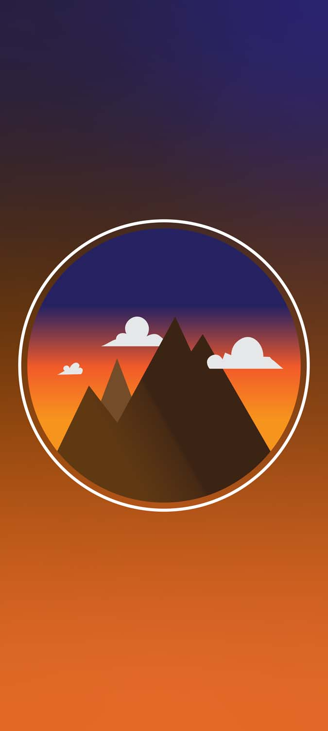 Silhouette Mountains Minimalist 4K wallpaper download