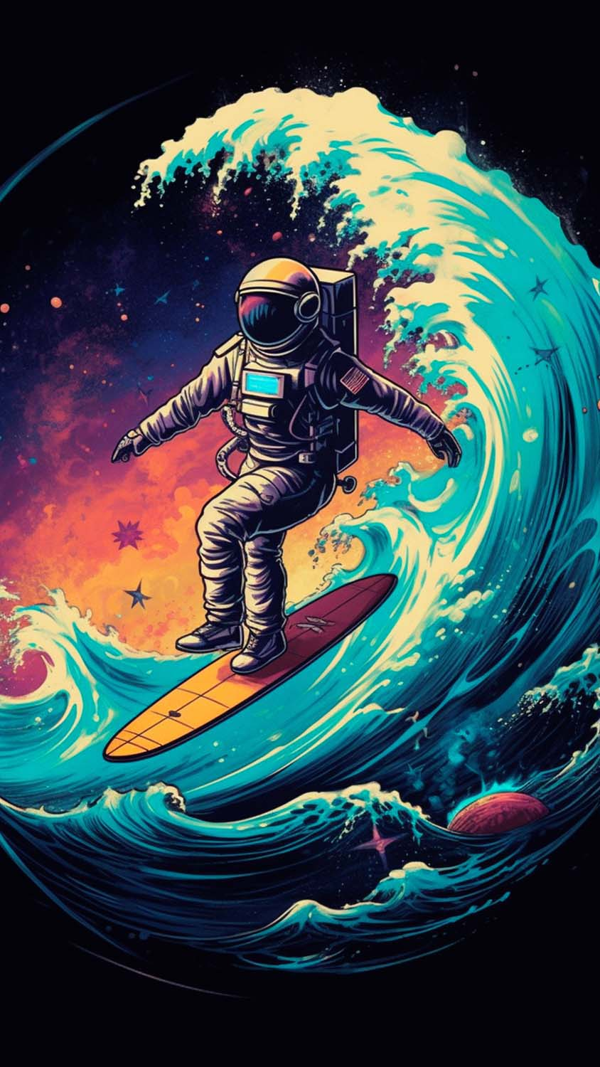 Astro Surfing iPhone Wallpaper 4K  iPhone Wallpapers