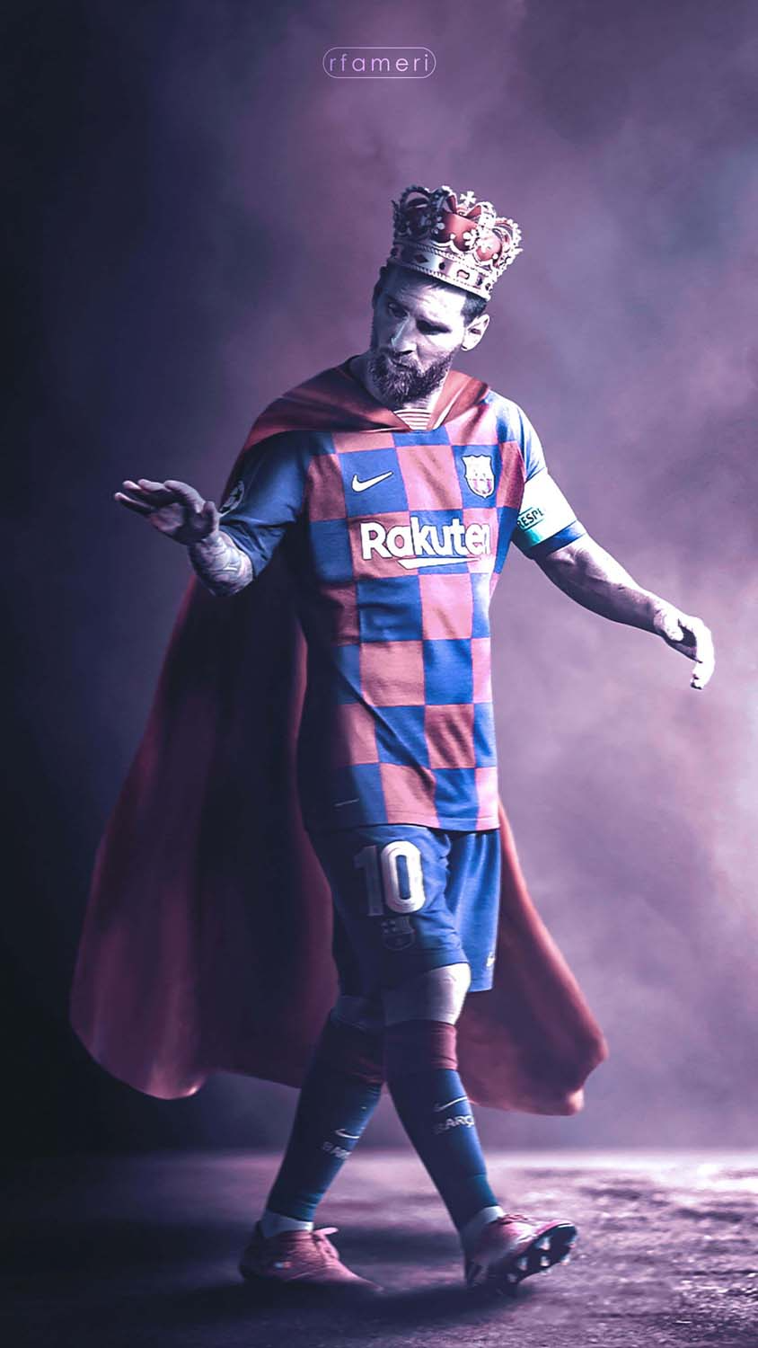 Messi Football King Walk iPhone Wallpaper 4K  iPhone Wallpapers