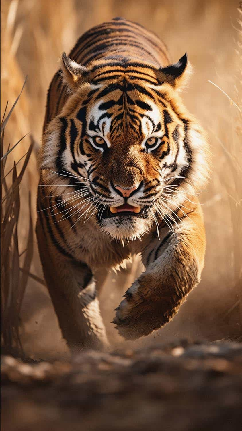 Tiger Dark Animal Love Nature iPhone Wallpapers Free Download