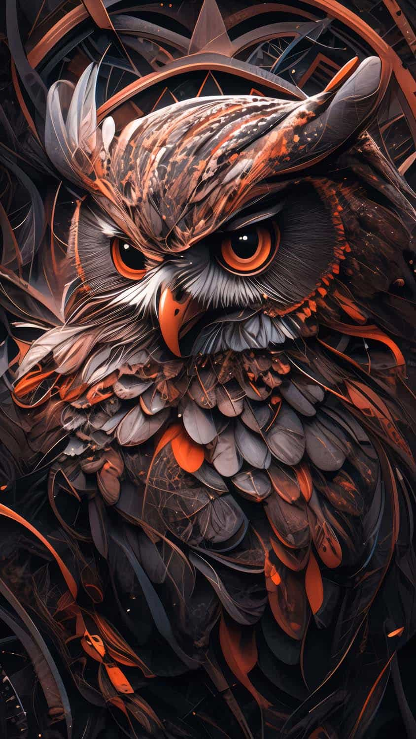 Download wallpaper 240x320 owl dark glowing eyes muzzle old mobile  cell phone smartphone 240x320 hd image background 10249